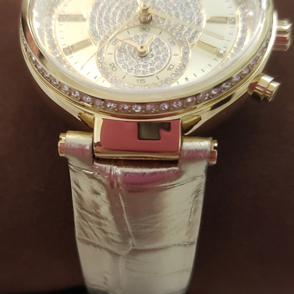 Michael Kors gold watch with  leather band